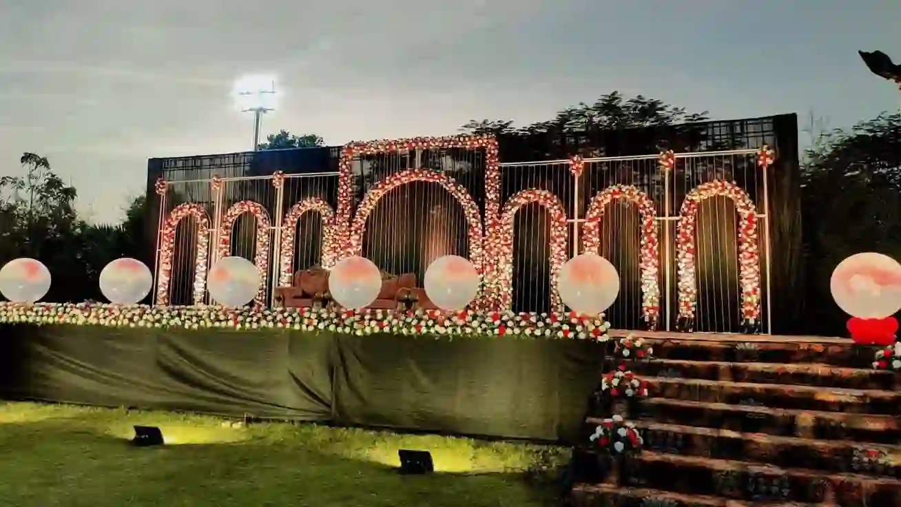 Elegant Wedding Stage Decoration in Coimbatore